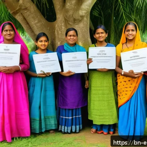 환경보호 관련 프로젝트의 성공 요인 - A vibrant rural community meeting in Bangladesh focused on environmental awareness, featuring divers...